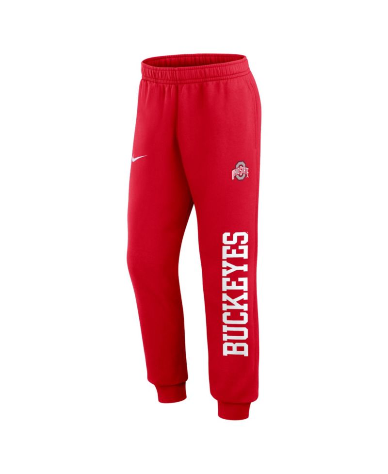 Men's Scarlet Ohio State Buckeyes Primetime Club Fleece Joggers
