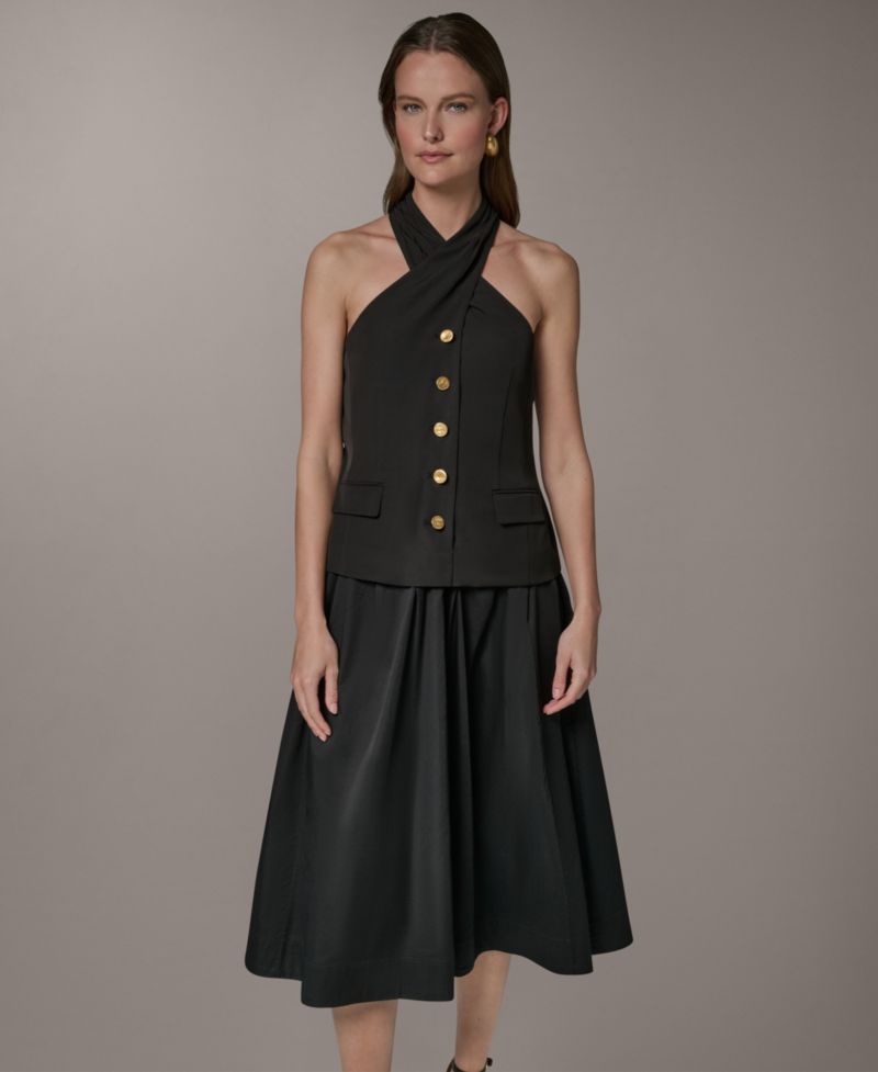 Petite Twist Halter Neck Dress