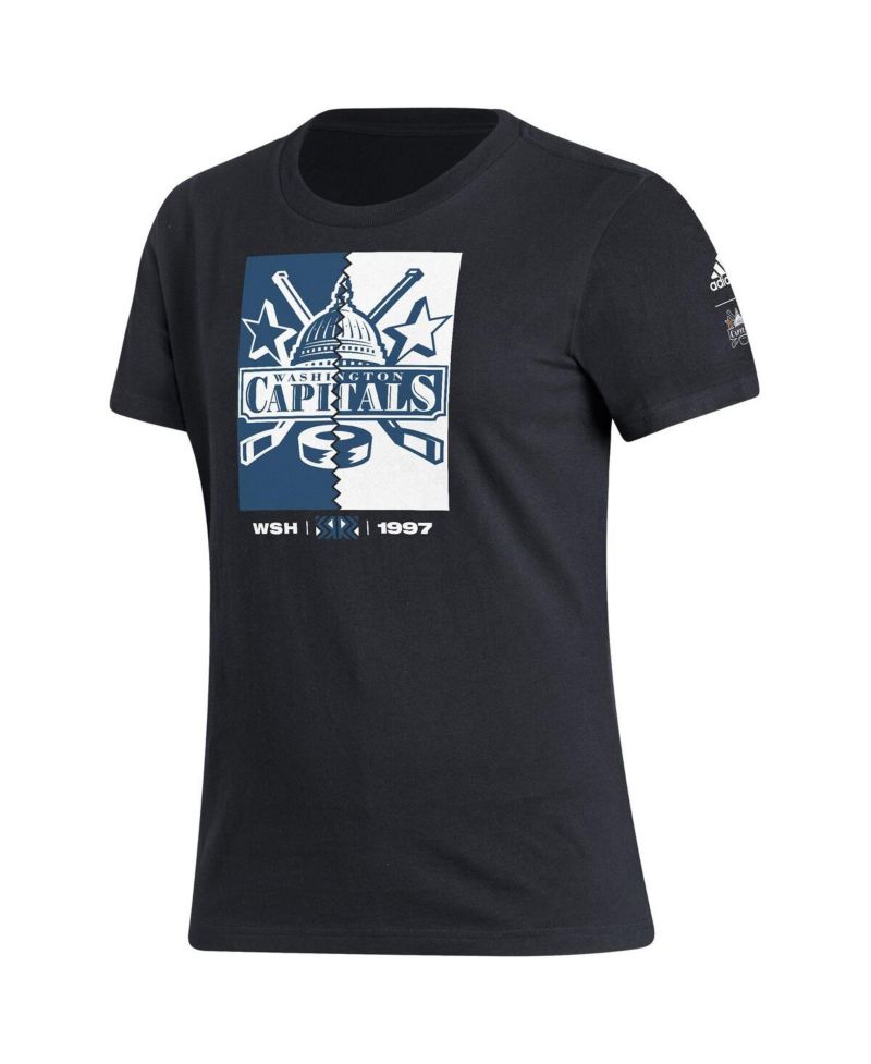 Women's Black Washington Capitals Reverse Retro 2.0 Playmaker T-shirt