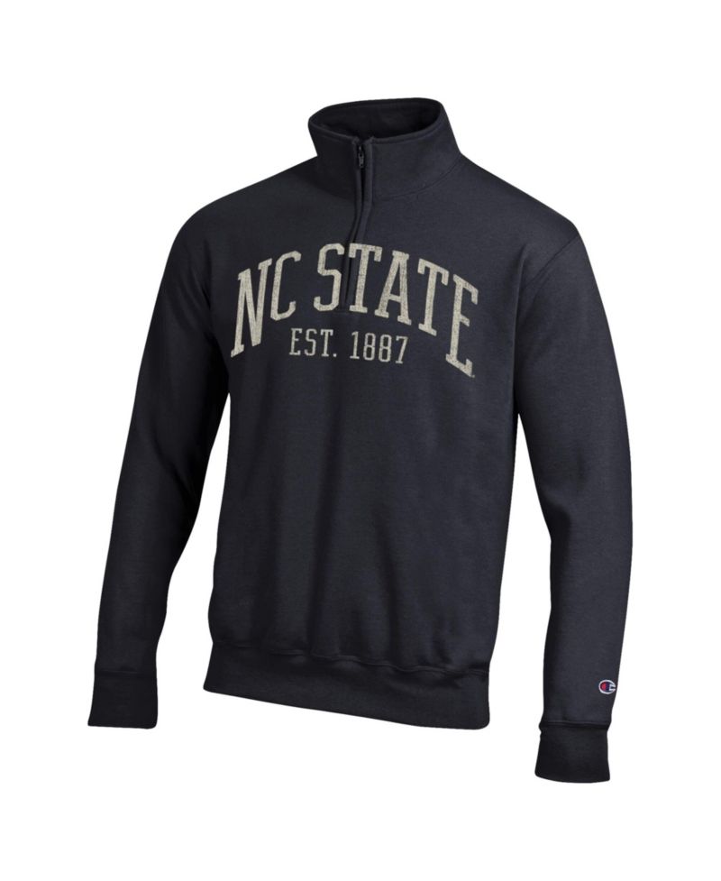 Men's Black NC State Wolfpack Power blend Quarter-Zip Pullover