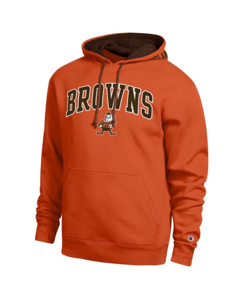Men's Orange/Brown Cleveland Browns Contrast Hoodie