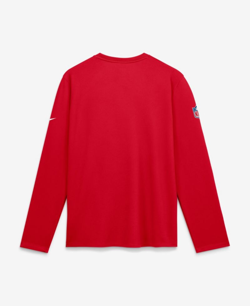 Men's Red Buffalo Bills Sideline Coaches UV Dri-FIT Long Sleeve Shirt