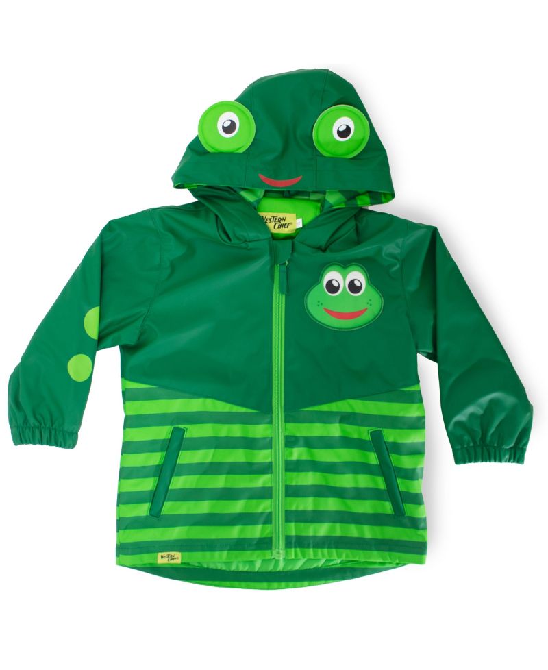 Toddler Little Boy's and Big Boy's Fritz Frog Rain Coat