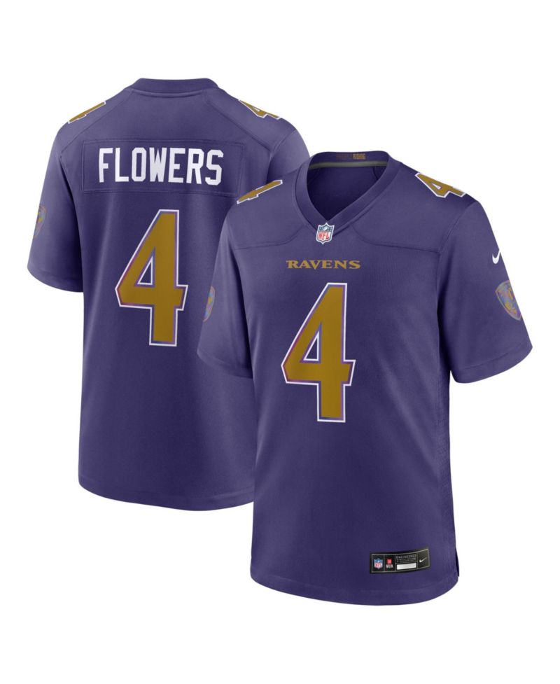Men's Zay Flowers Purple Baltimore Ravens Alternate Game Jersey