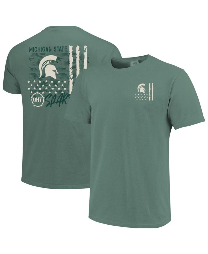 Men's Green Michigan State Spartans Comfort Colors OHT Camo Overlay T-Shirt