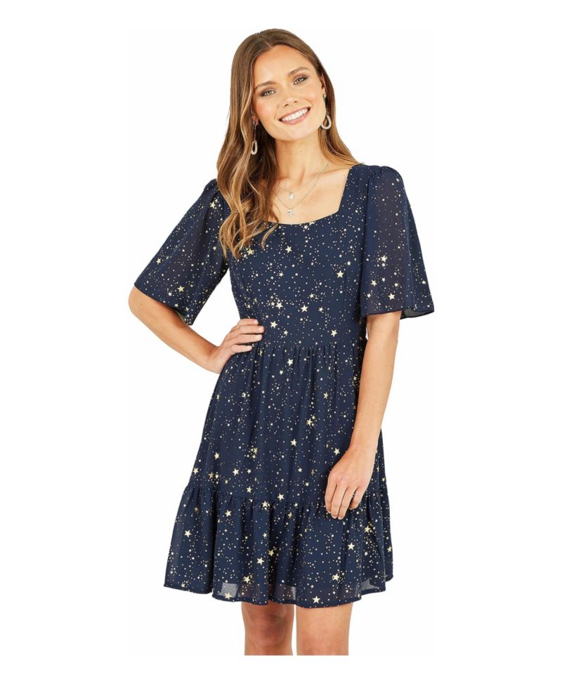 Women's Star Print Skater Dress