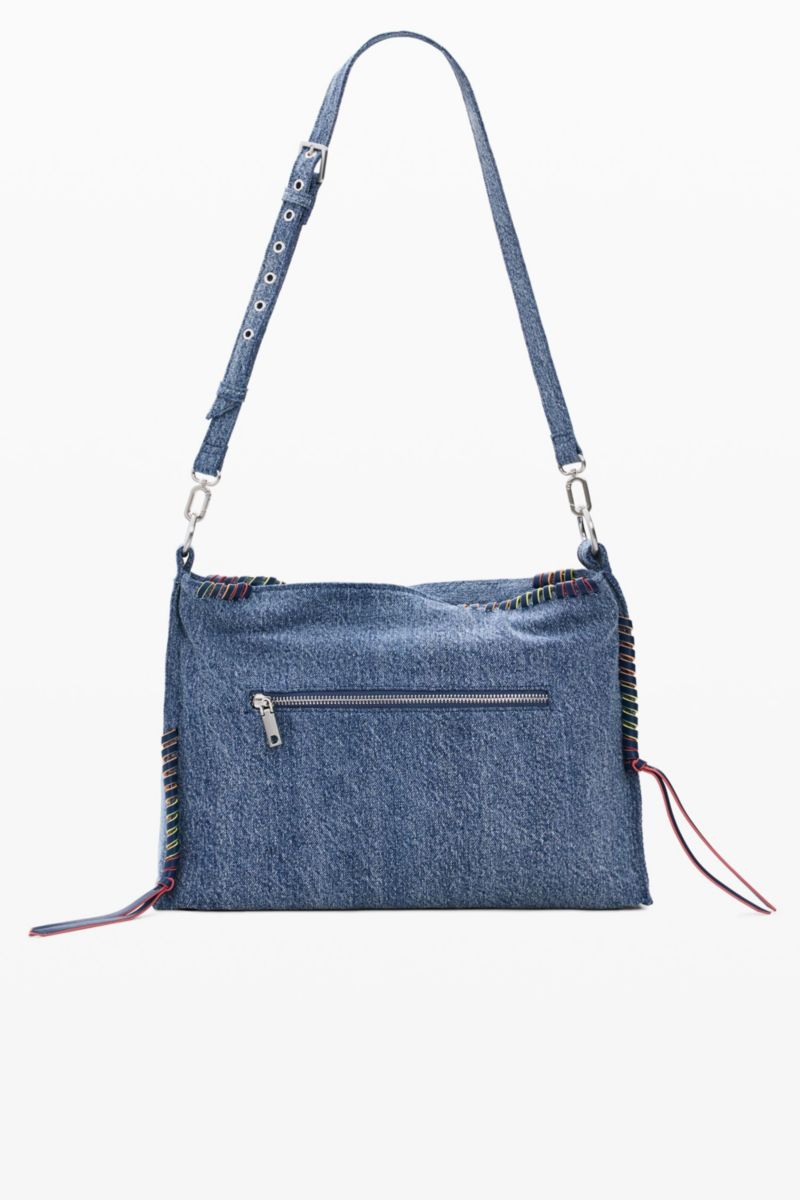 Women's Big denim heart bag