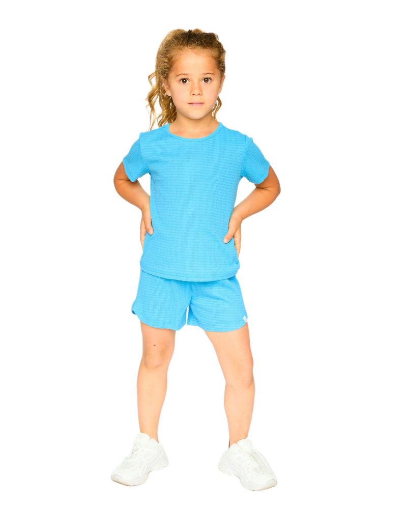 Baby Girls Crinkle Jersey T-Shirt Blue