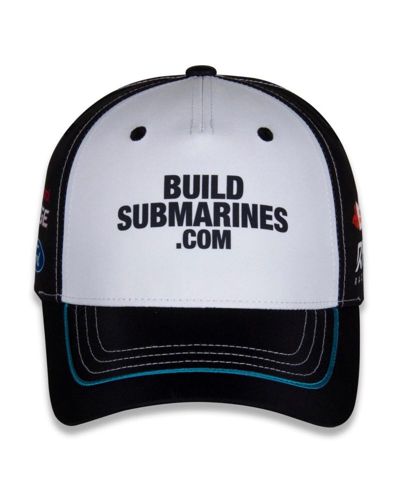 Men's White/Black Brad Keselowski BuildSubmarines.com Uniform Adjustable Hat