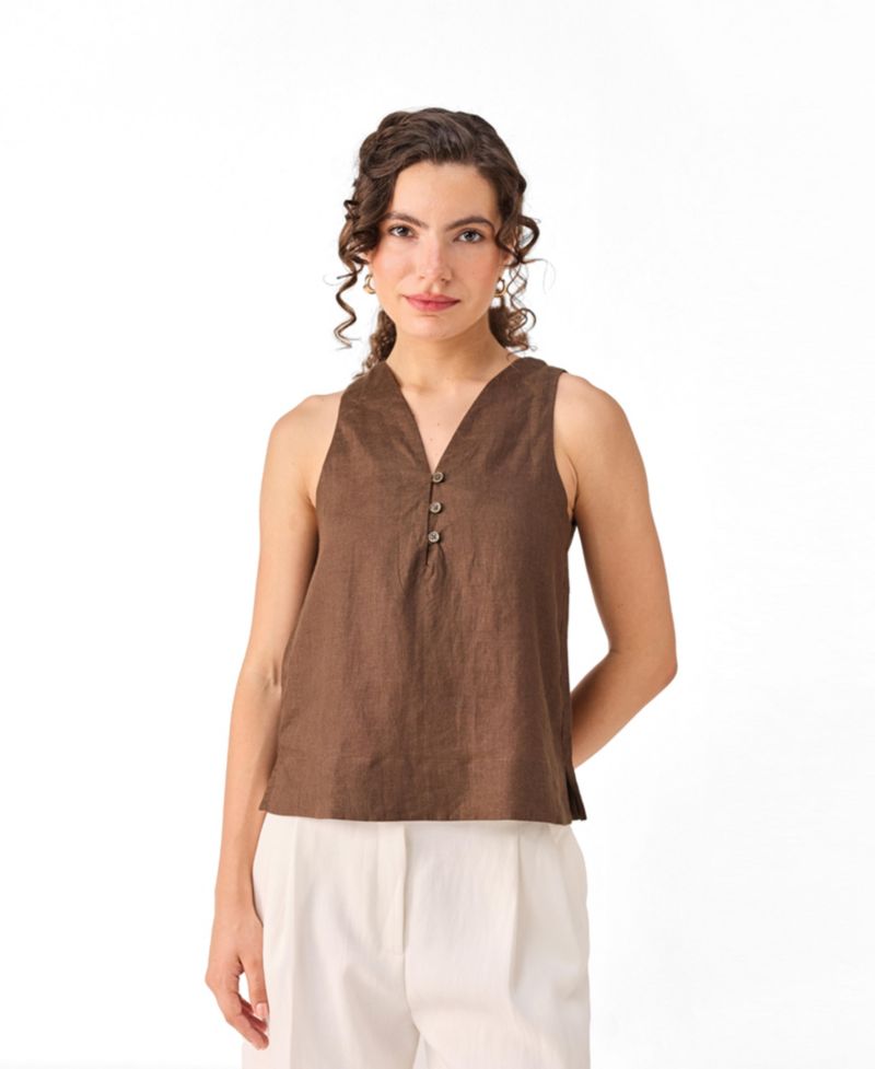 Women's Button Neck Top