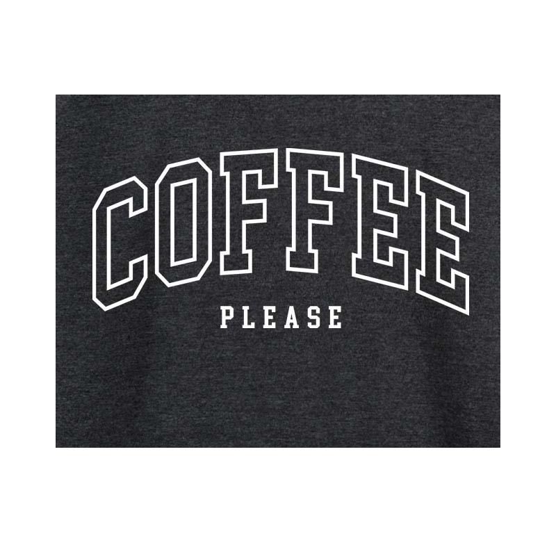 Collegiate Coffee Please Plus Size Graphic Pullover T-Shirt
