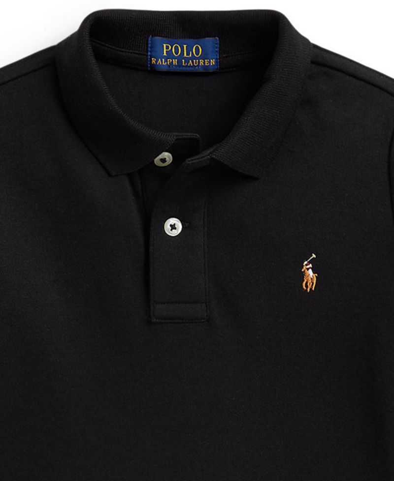 Boys' 2T-7 Soft Cotton Long-Sleeve Polo Shirt