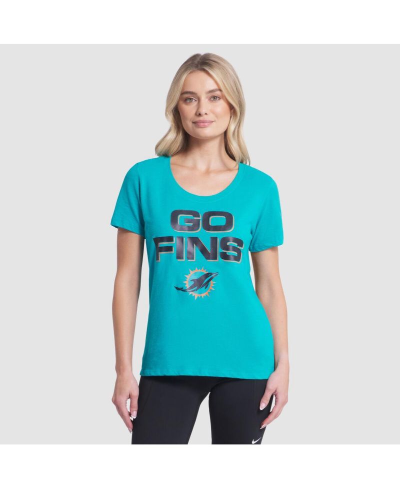 Women's Turbo Green Miami Dolphins 2025 Rivalries Collection Slub Dri-FIT T-Shirt