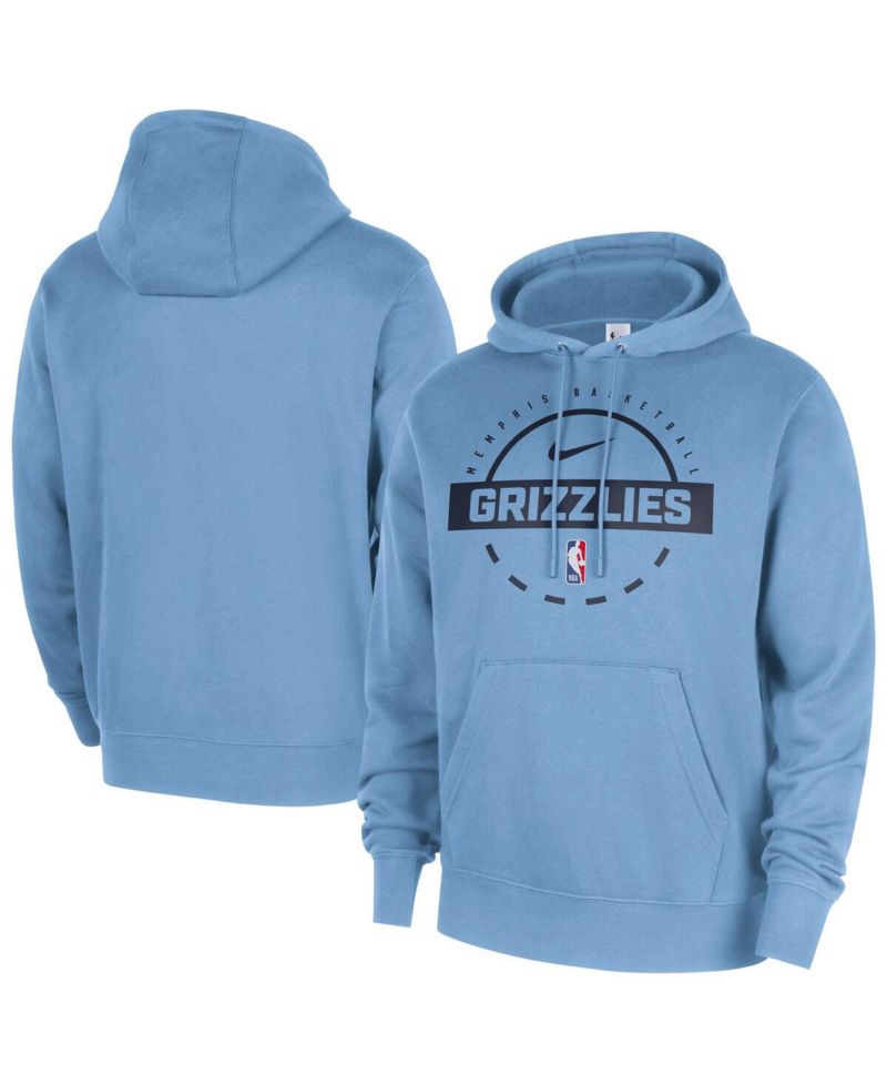 Men's Light Blue Memphis Grizzlies 2025/26 Authentic Practice Club Pullover Hoodie
