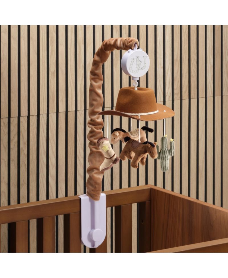 Country Western Cowboy Hat Musical Crib Mobile