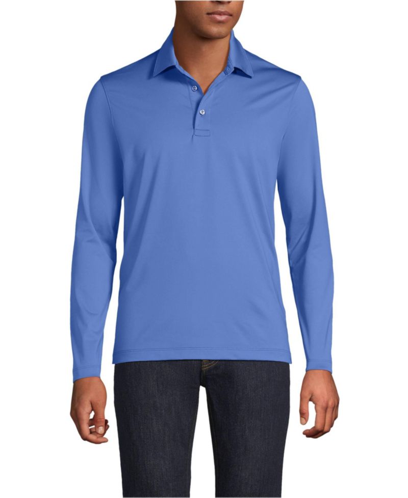 Men's Rapid Dry Long Sleeve Modern Fit Polo