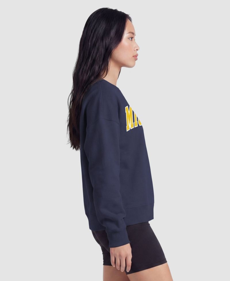 Women's Navy/Gold Michigan Wolverines Sweatshirt