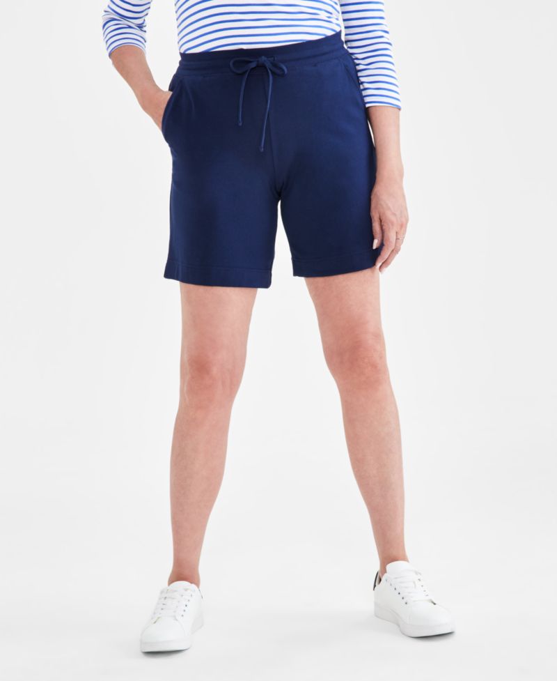 Petite Mid-Rise Drawstring Shorts
