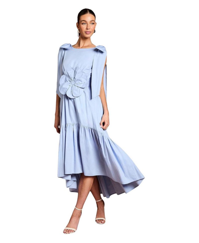 Women's Floral Corsage Fit Flare Dress