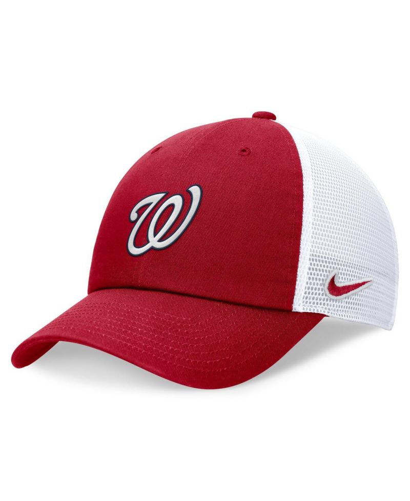 Men's Red Washington Nationals Club Trucker Adjustable Hat