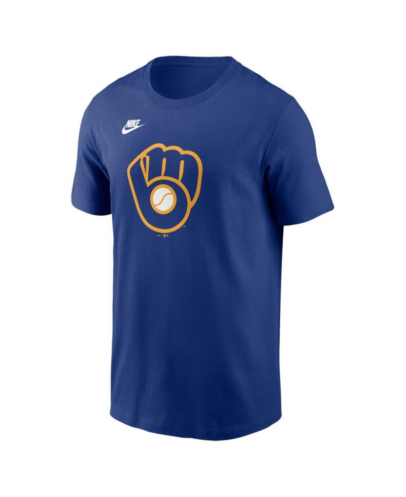 Men's Royal Milwaukee Brewers Cooperstown Collection Team Logo T-Shirt