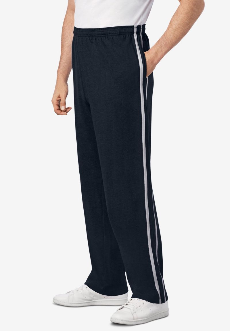 Men's Lightweight Jersey Side-Striped Sweatpants