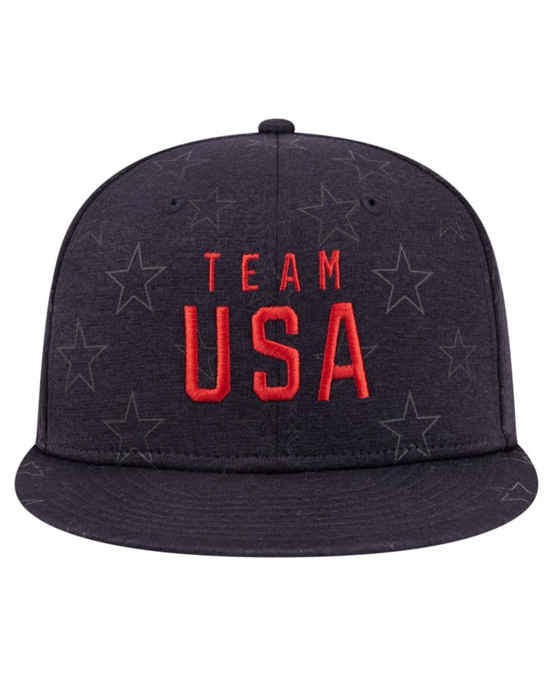 Men's and Women's Navy Team USA Stars 9FIFTY Snapback Hat