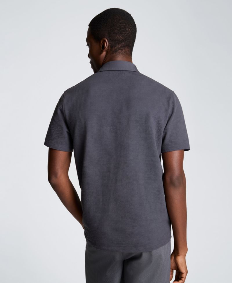 Men's Seersucker Classic-Fit Polo Shirt
