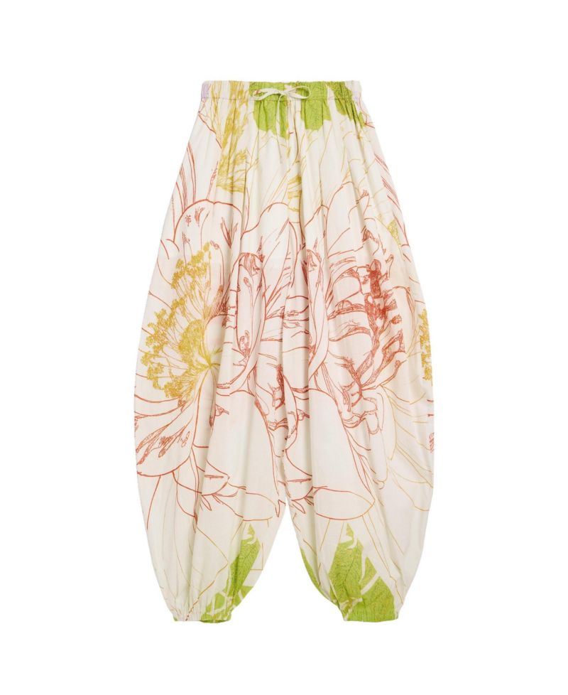 Women's Floral-Print Pull-On Balloon Pants