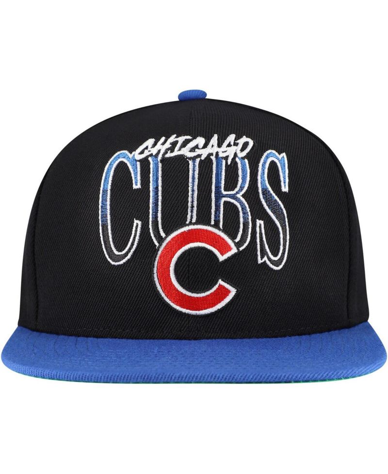 Men's Black Chicago Cubs Rise Up Snapback Hat