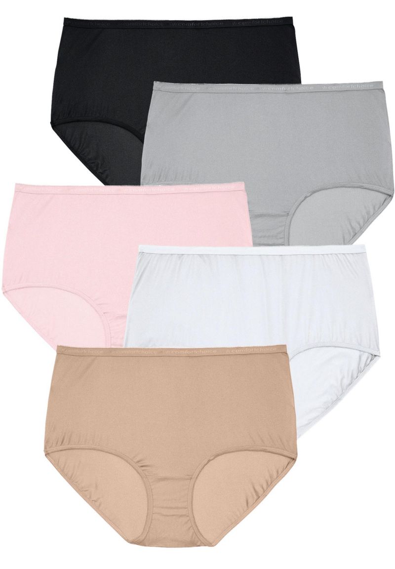 Women's 5-Pack Classic Silky Nylon Brief
