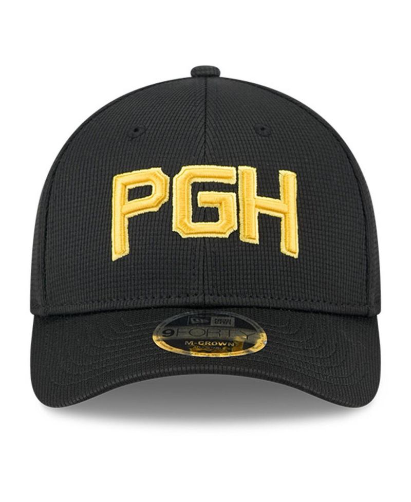 Men's Black Pittsburgh Pirates City Connect Batting Practice 9FORTY M-Crown Adjustable Hat