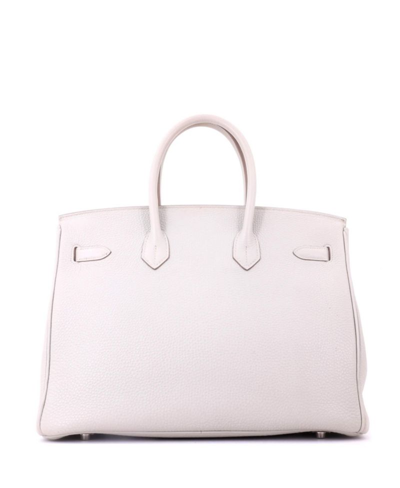 Birkin 35 Handbag Grey Togo with Palladium Hardware