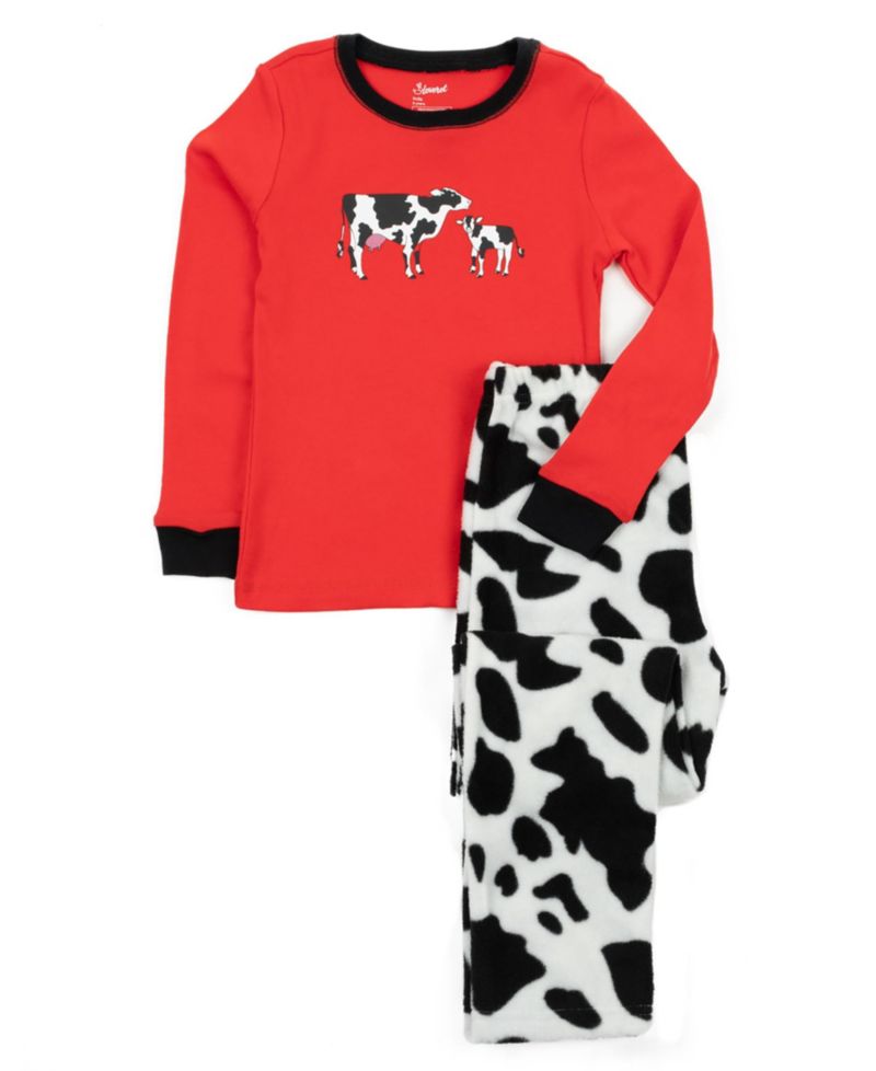 Toddler Matching Family Two-Piece Cotton Top and Fleece Pants Holiday Pajamas (2T-5T)