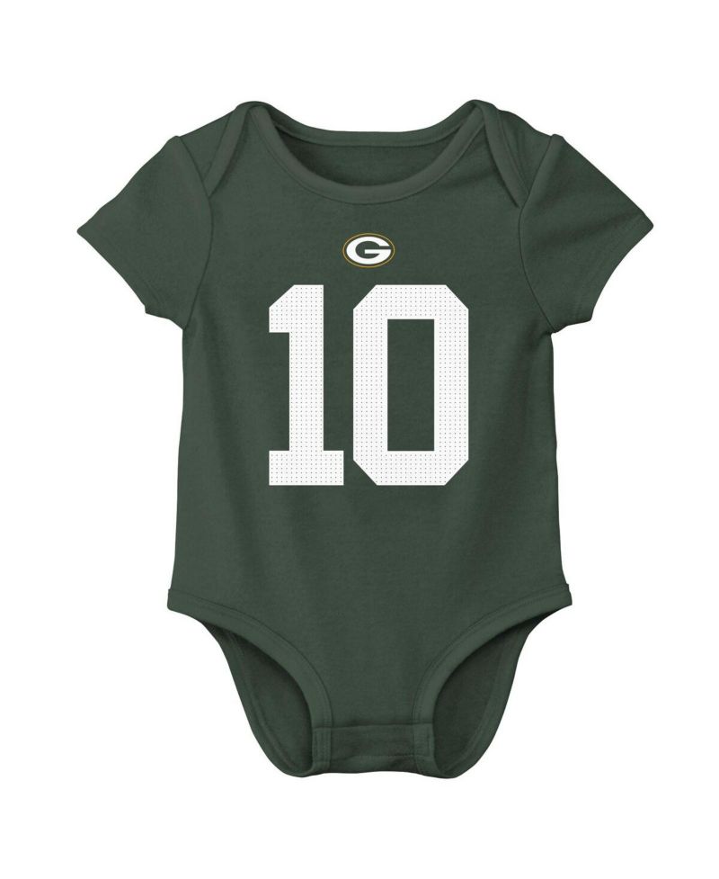 Baby Boys and Girls Jordan Love Green Bay Packers Player Name & Number Bodysuit