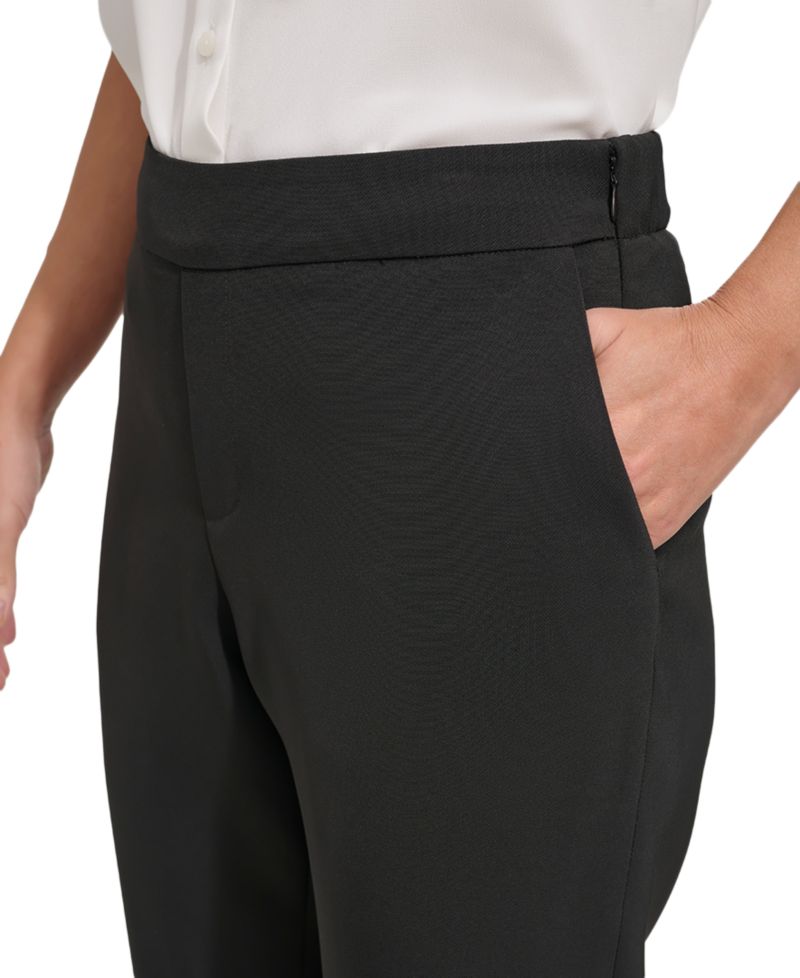 Petite Mid-Rise Pull-On Cropped Pants