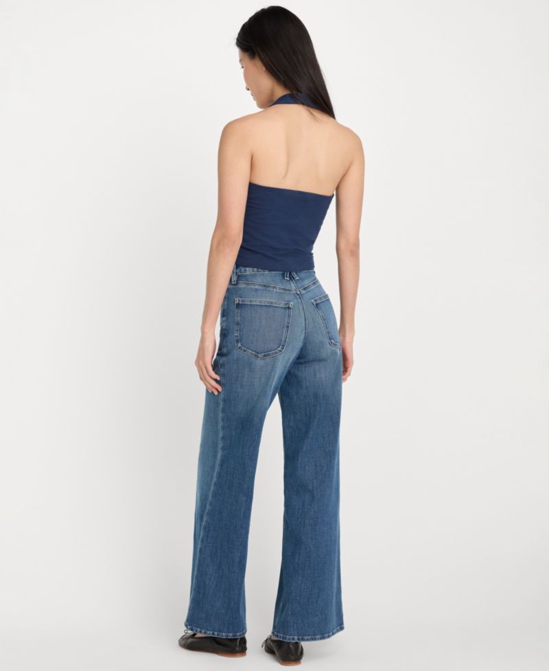Petite Soft Tech Good Waist Palazzo Ankle Jeans