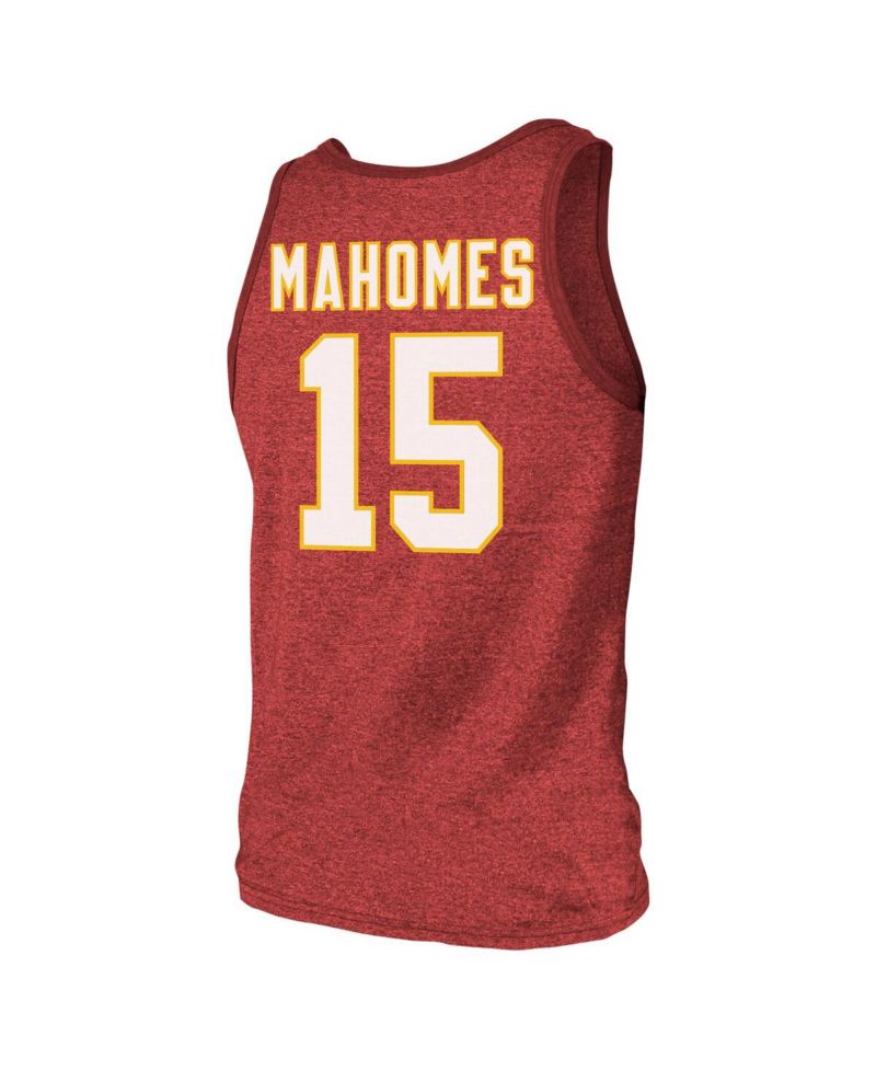 Threads Men's Patrick Mahomes Red Kansas City Chiefs Tri-Blend Player Name & Number Tank Top
