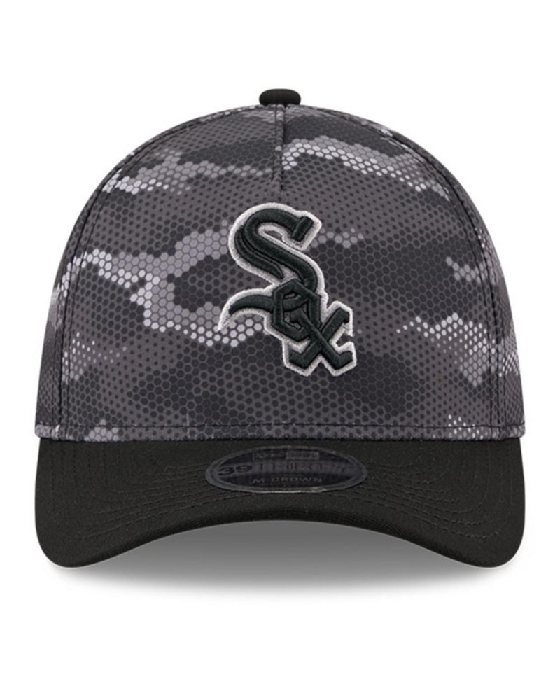 Men's Black Chicago White Sox Camo 39THIRTY A-Frame Flex Hat