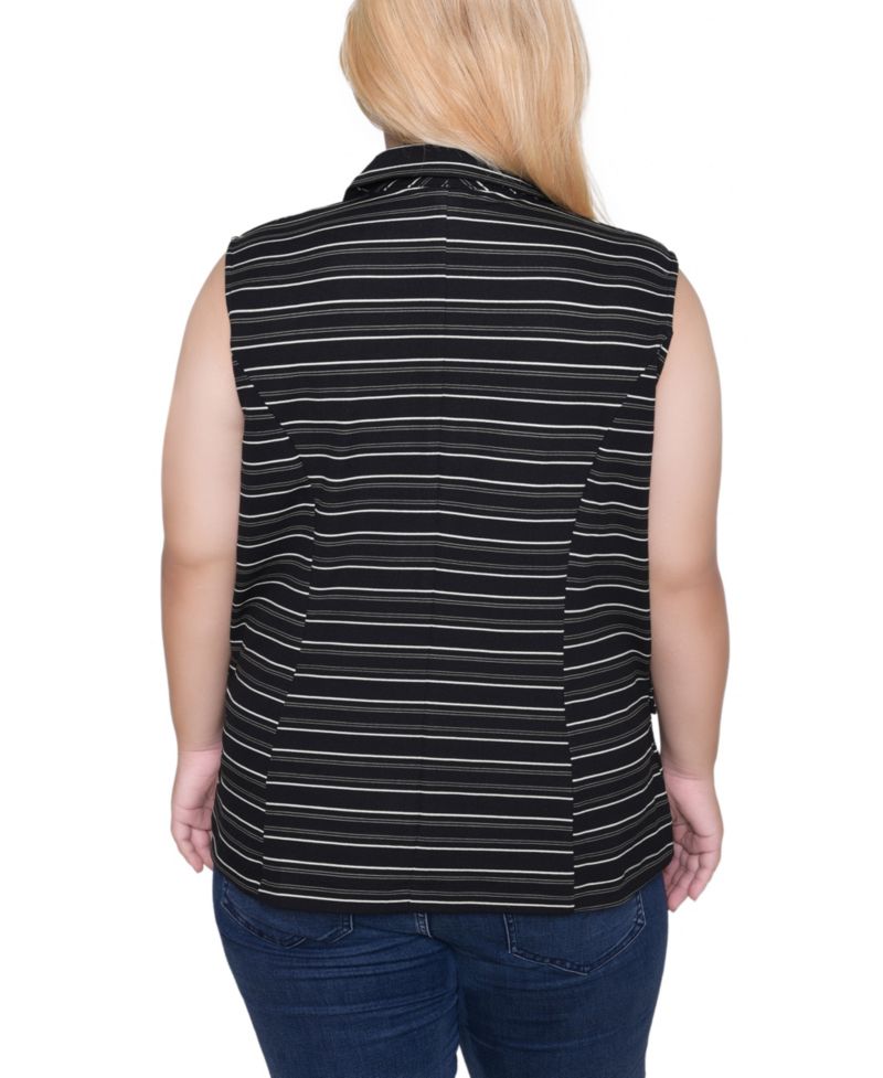 Women's Plus Size Sleeveless Scuba Vest Jacket