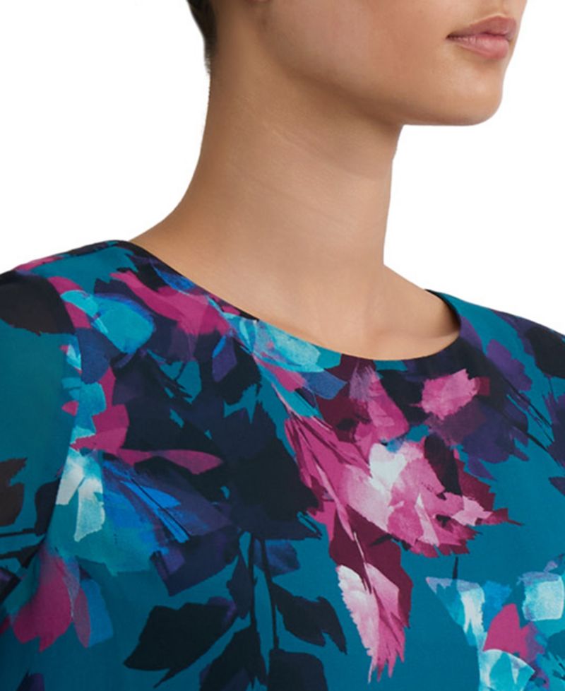 Women's Crewneck Ruffle-Sleeve Blouse