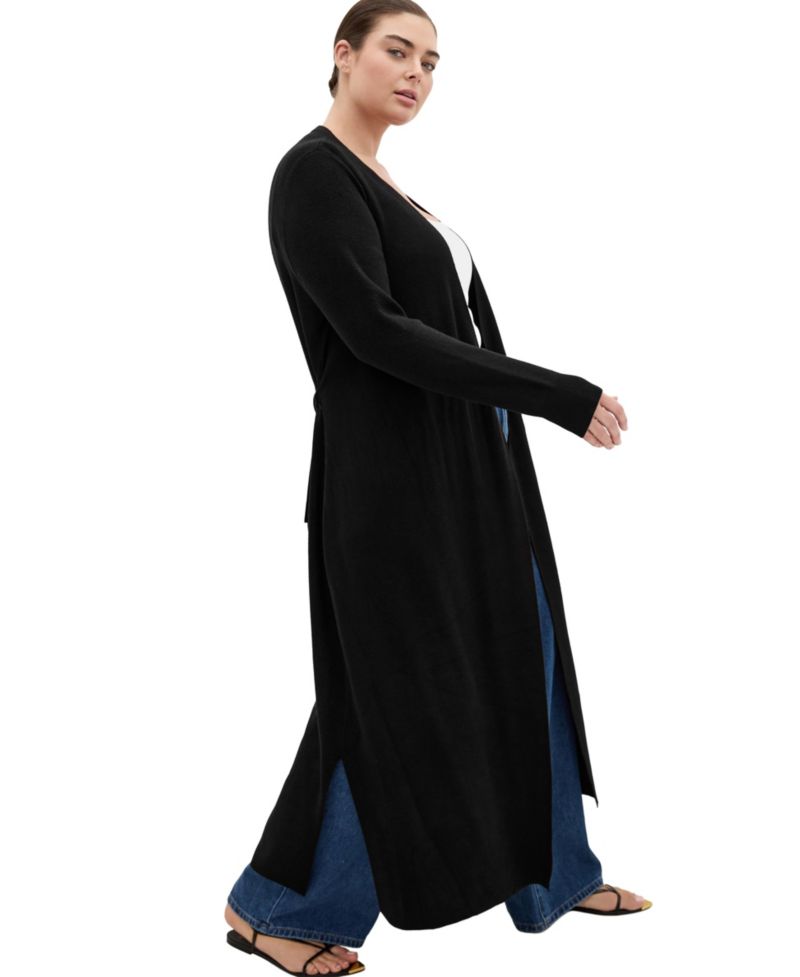 Plus Size Goldie Longline Pull-On Cardigan