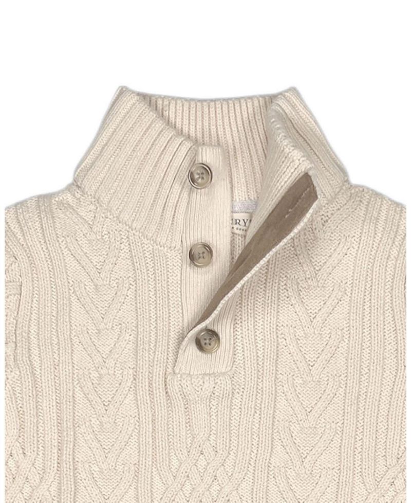 Boy's 5- 7 Organic Mock Neck Cable Sweater