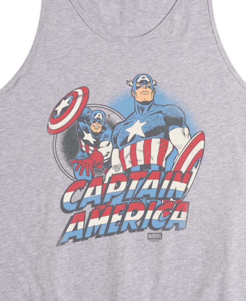 Men's Captain America Sleeveless Graphic Tank Top