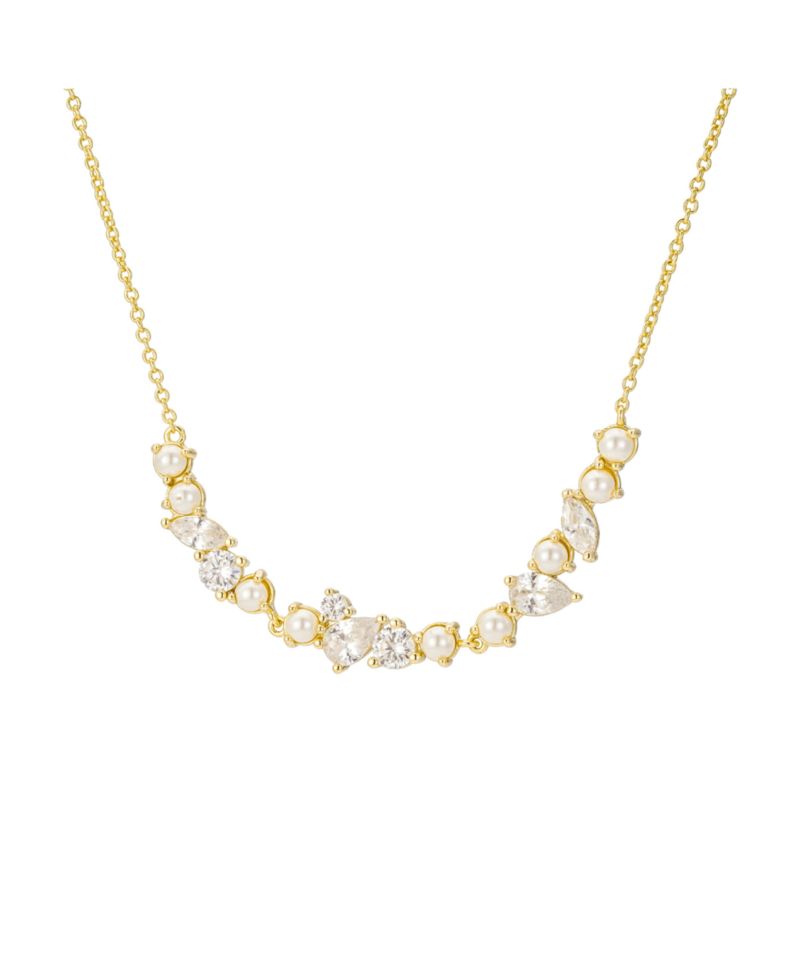 Cleo Pearl and Crystal Necklace