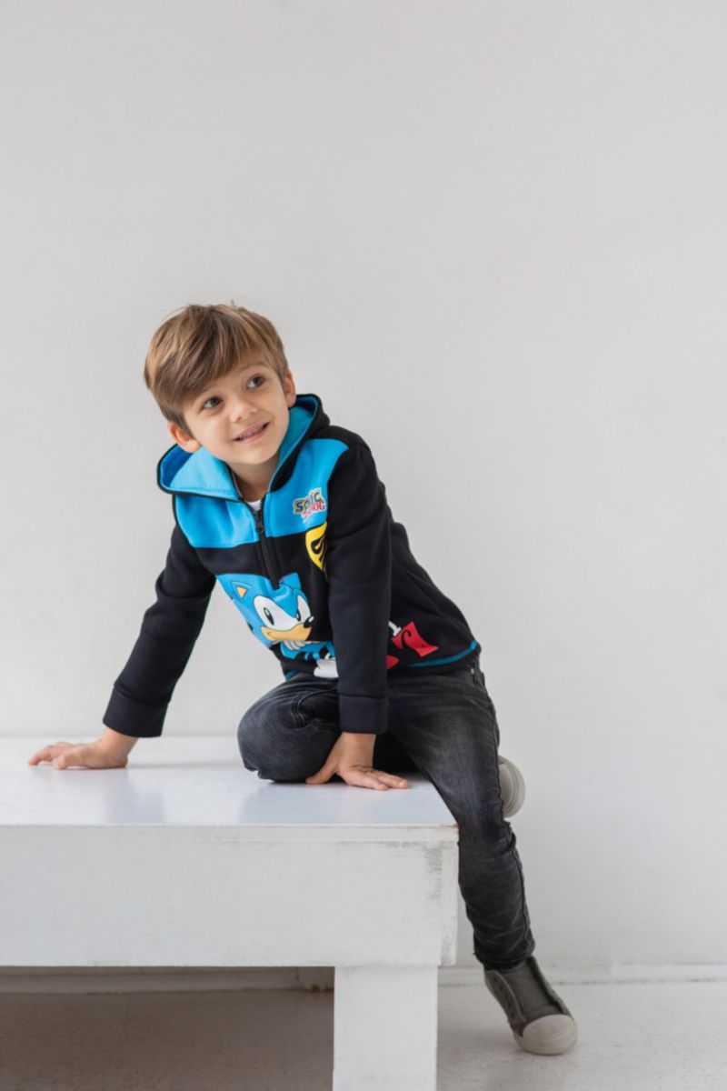 Toddler Boys Sonic the Hedgehog Fleece Half Zip Hoodie to