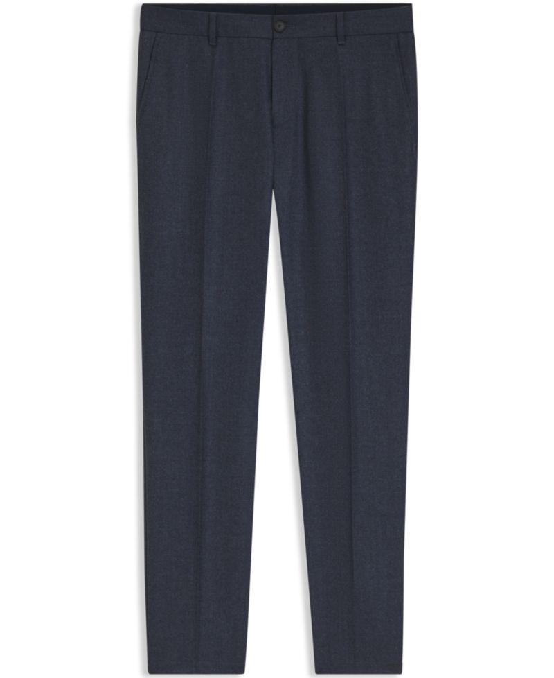 BOSS by Men's Wool Slim-Fit Patterned Pants
