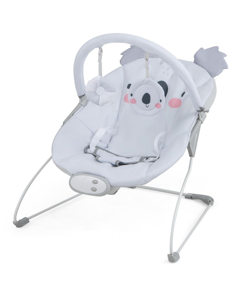 Kids Portable Baby Bouncer Rocker Seat with Detachable Toy Bar-Gray