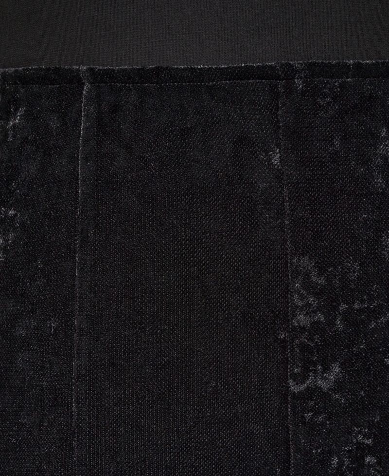 Women's Stretch High-Waisted Velvet Midi Skirt
