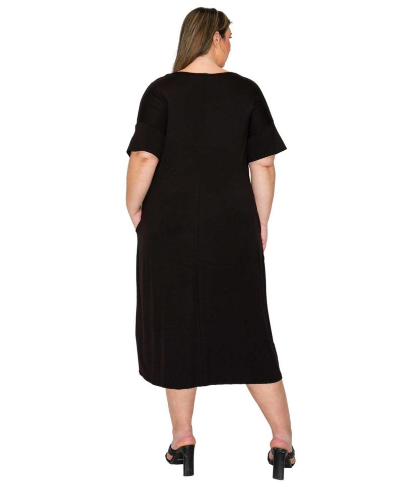 Plus Size Olivia Pocket Midi Dress